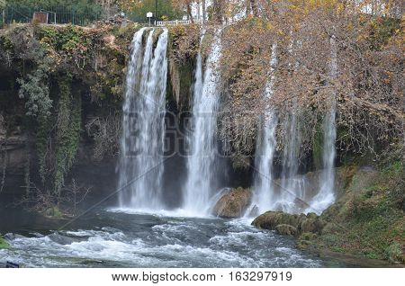 waterfall duden selalesi in turkey with running water