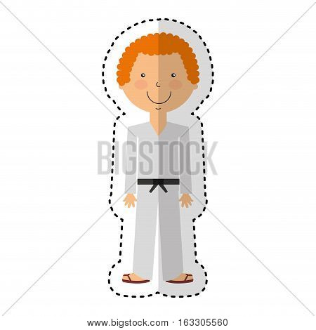 karateka avatar character icon vector illustration design