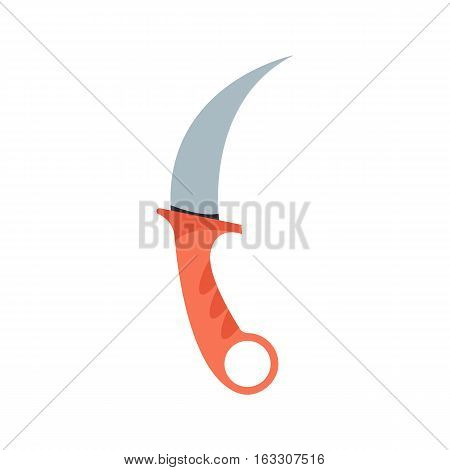 Knife weapon dangerous sign. Vector illustration of sword spear. Edged traditional weapon. Combat andbonder bayonet cold protection or attack steel arms.