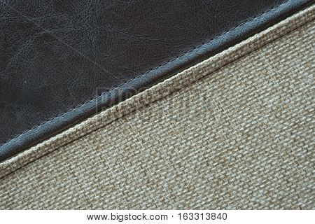 textile and leather cloth for texture or background