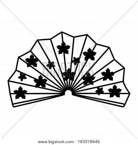traditional japanese fan isolated vector illustration design