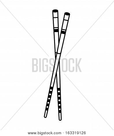 chopstick japanese isolated icon vector illustration design
