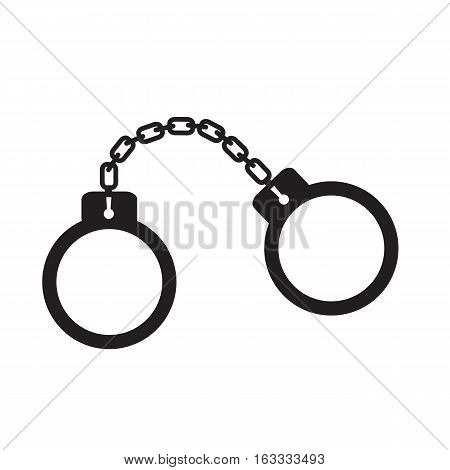 Handcuffs icon on white background. Handcuffs icon sign.