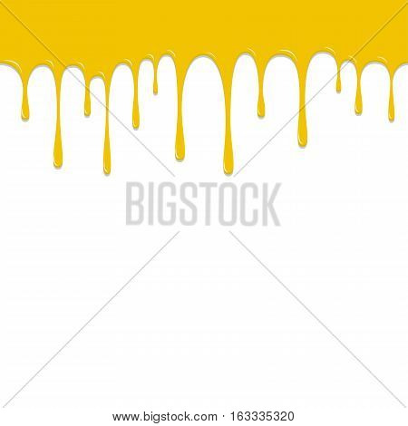 Paint Yellow Color Dropping, Color Droping Background Vector Illustration
