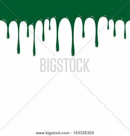 Paint Green Color Dropping, Color Droping Background Vector Illustration