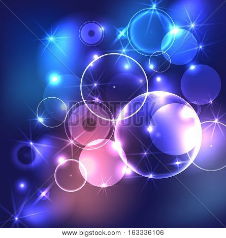 Abstract soft bokeh and lights. Vector illustration.