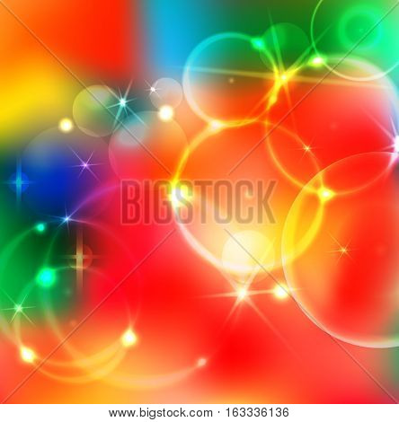Abstract soft bokeh and lights. Vector illustration.