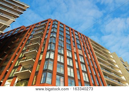 AMSTERDAM, NORTH HOLLAND/ THE NETHERLANDS - DECEMBER 3, 2016:Modern architecture of high-riser buildings in Osterdok