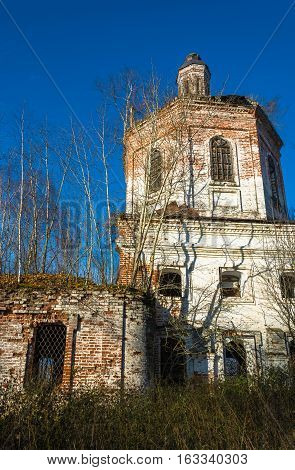 Dilapidated Temple In The Village Odelewo.