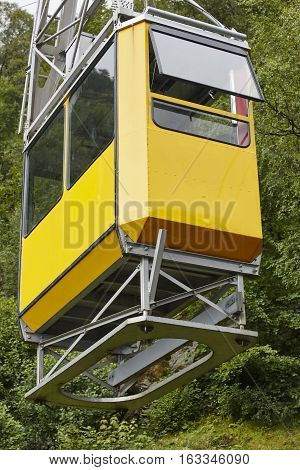 Ulriken cable railway. Norwegian tourism highlight. Transportation. Bergen