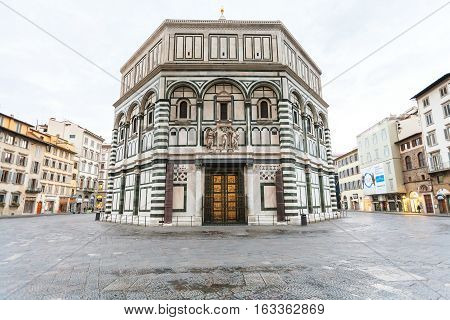 Florence Baptistery Of Saint John In Morning