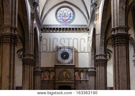 Decorated Wall Of Duomo Cathedral In Florence