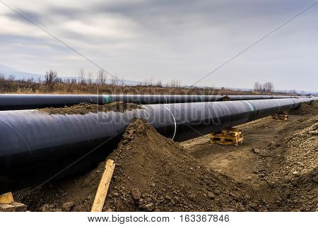Construction Of Gas Pipeline Trans Adriatic Pipeline - Tap In North Greece.