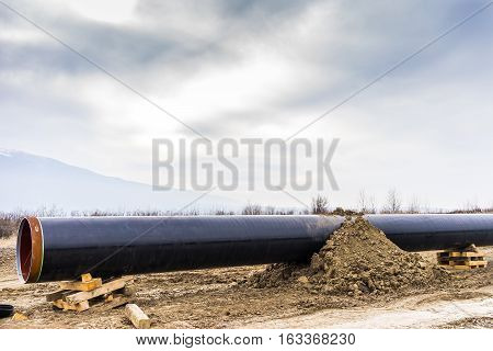 Construction Of Gas Pipeline Trans Adriatic Pipeline - Tap In North Greece.