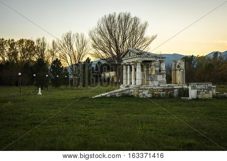 Temple Of Poseidon At Ancient Mantineia, Arcadia, Peloponnese, Greece