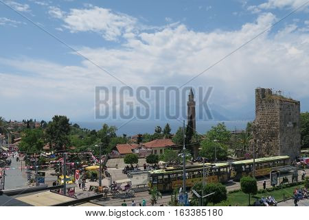 Parts of the Old City Wall in Antalyas Oldtown Kaleici