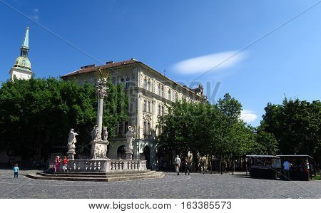 Oldtown of Slovakias Capital Bratislava in Summer