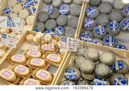 La Flotte France - september 27 2016 : cheese at the market