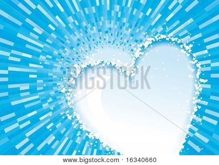 cœur bleu stylisé