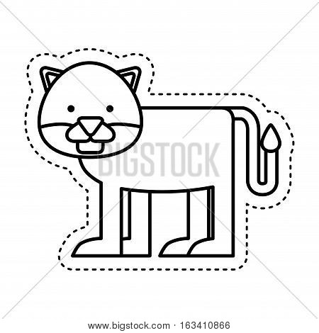 cute panter character icon vector illustration design