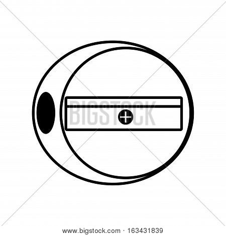 sharpener pencil school tool outline vector illustration 10