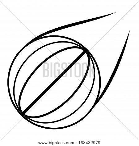 basketball ball sport school outline vector illustration 10