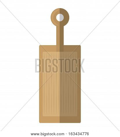 woden cutting board kitchen and cooking utensils shadow vector illustration eps 10