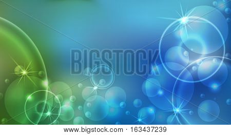 Colorful abstract festive background with soft bokeh and lights. Vector illustration.