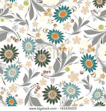 Seamless repeating floral pattern Vector art backdropSeamless repeating floral pattern.Vector