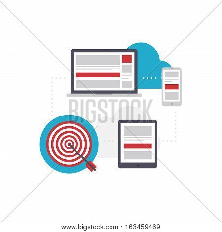 Responsive Banners Web Advertising Vector Illustration on White Background