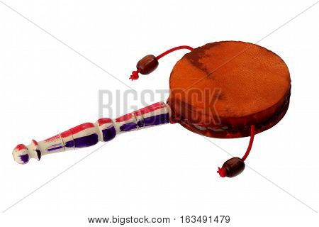 Damaru Drum Percussion Instrument With A Handle