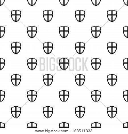 Combat shield with cross pattern. Simple illustration of combat shield with cross vector pattern for web