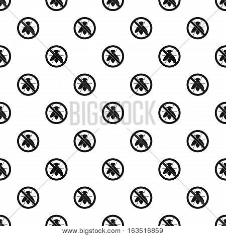 Prohibition sign flies pattern. Simple illustration of prohibition sign flies vector pattern for web