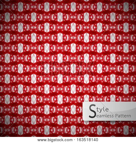red serrated mesh geometric seamless pattern vector illustration