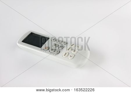 Isolate Air Conditioner Remote-control On White, 25 Celsius