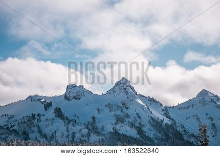 The Snowy Mountain in Mt.Rainer National Park