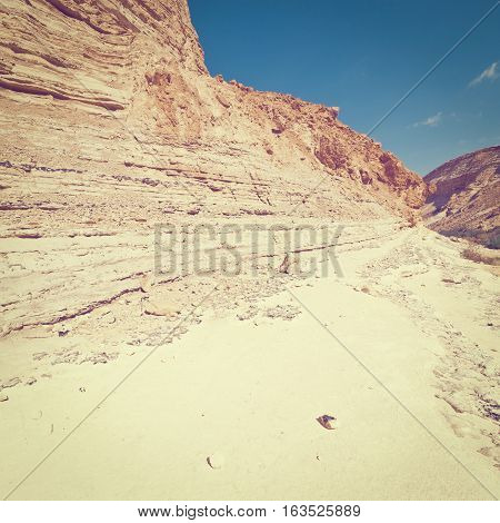 Canyon En Avedat of the Negev Desert in Israel Instagram Effect