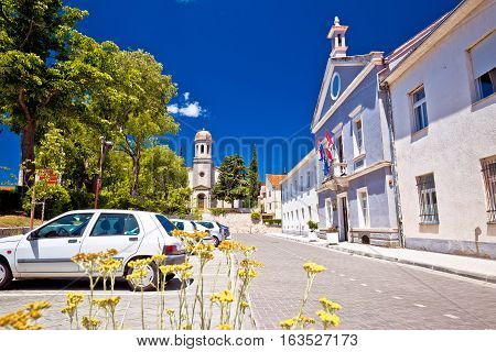 Town Of Drnis Church And Street View