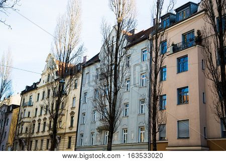 Old Town Old Building House in the City of Munich Sendling