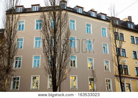 Old Town Old Building House in the City of Munich Sendling
