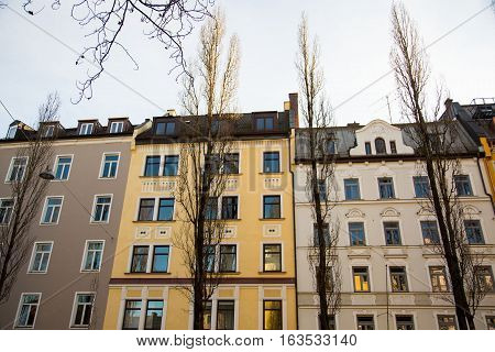Old Town Old Building House in the City of Munich Sendling