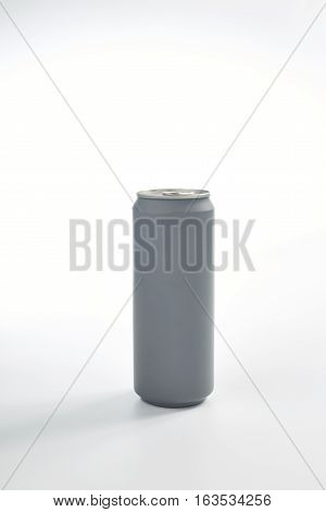 Aluminum beverage can isolated on a white background