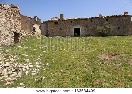 Ermita d'Espinalva from Fredes. Castellon province. Spain