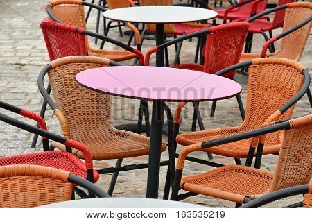 La Flotte France - september 27 2016 : a bar in the village