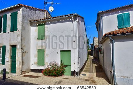 Sainte Marie de Re France - september 25 2016 : the picturesque village in autumn