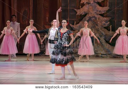 DNIPRO UKRAINE - DECEMBER 30 2016: Nutcracker ballet performed by Dnipro Opera and Ballet Theatre ballet.