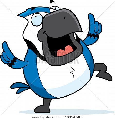 Cartoon Blue Jay Dancing