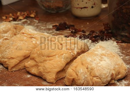 Traditional Czech yeast dough for sweet or savory pie