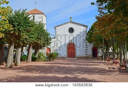 Loix France - september 26 2016 : the Sainte Catherine church