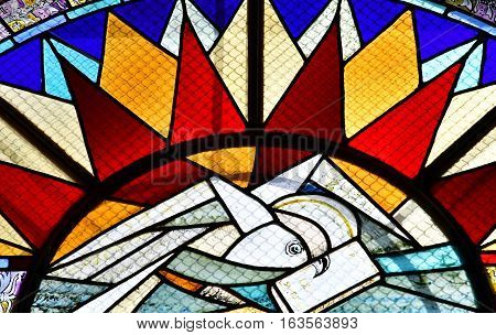 Loix France - september 26 2016 : the Sainte Catherine church